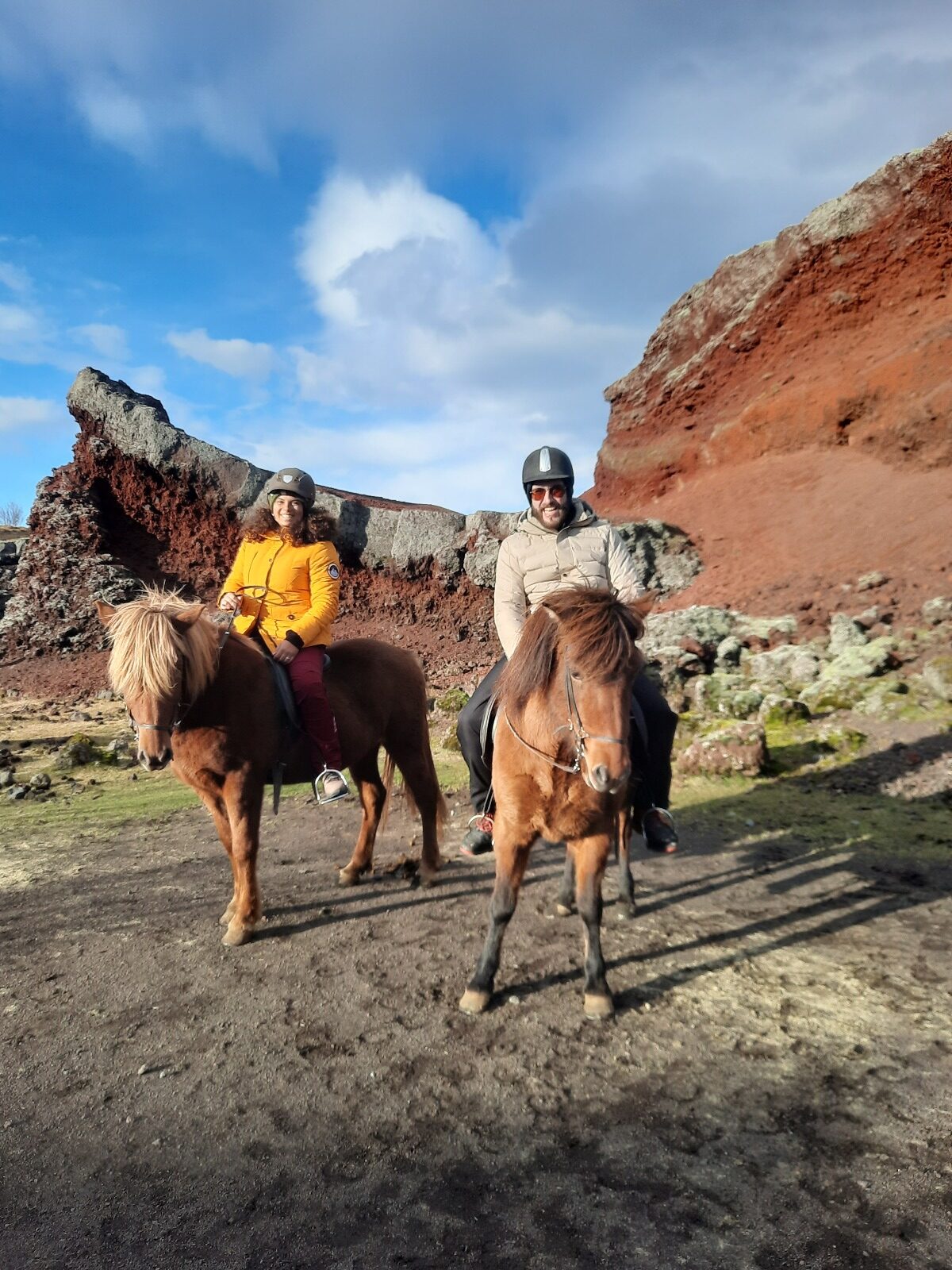 Two people on horses