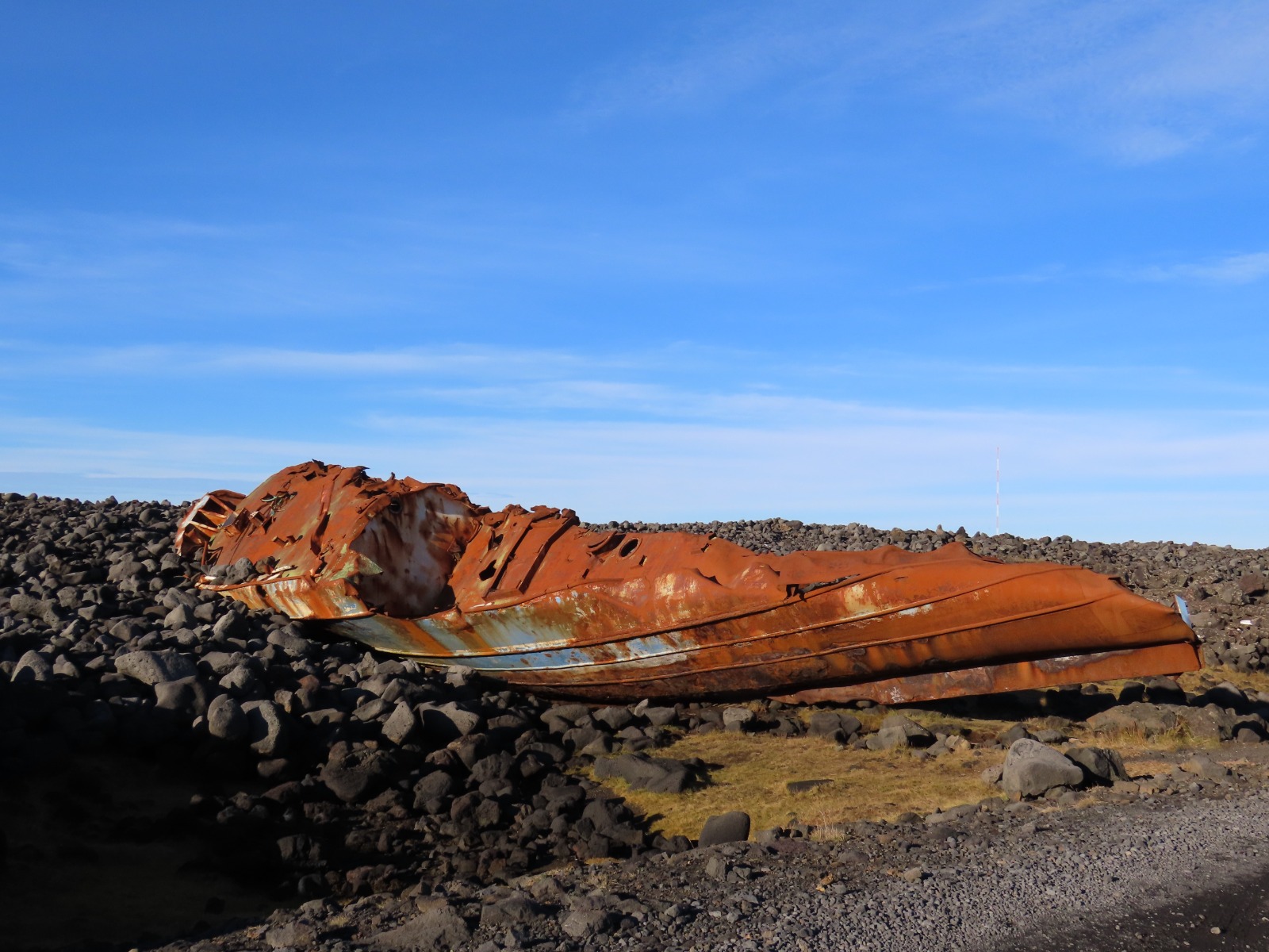 Rusted shipwreck